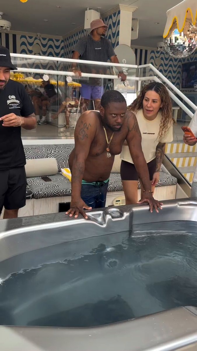 Battle Rapper T-Rex cold plunge