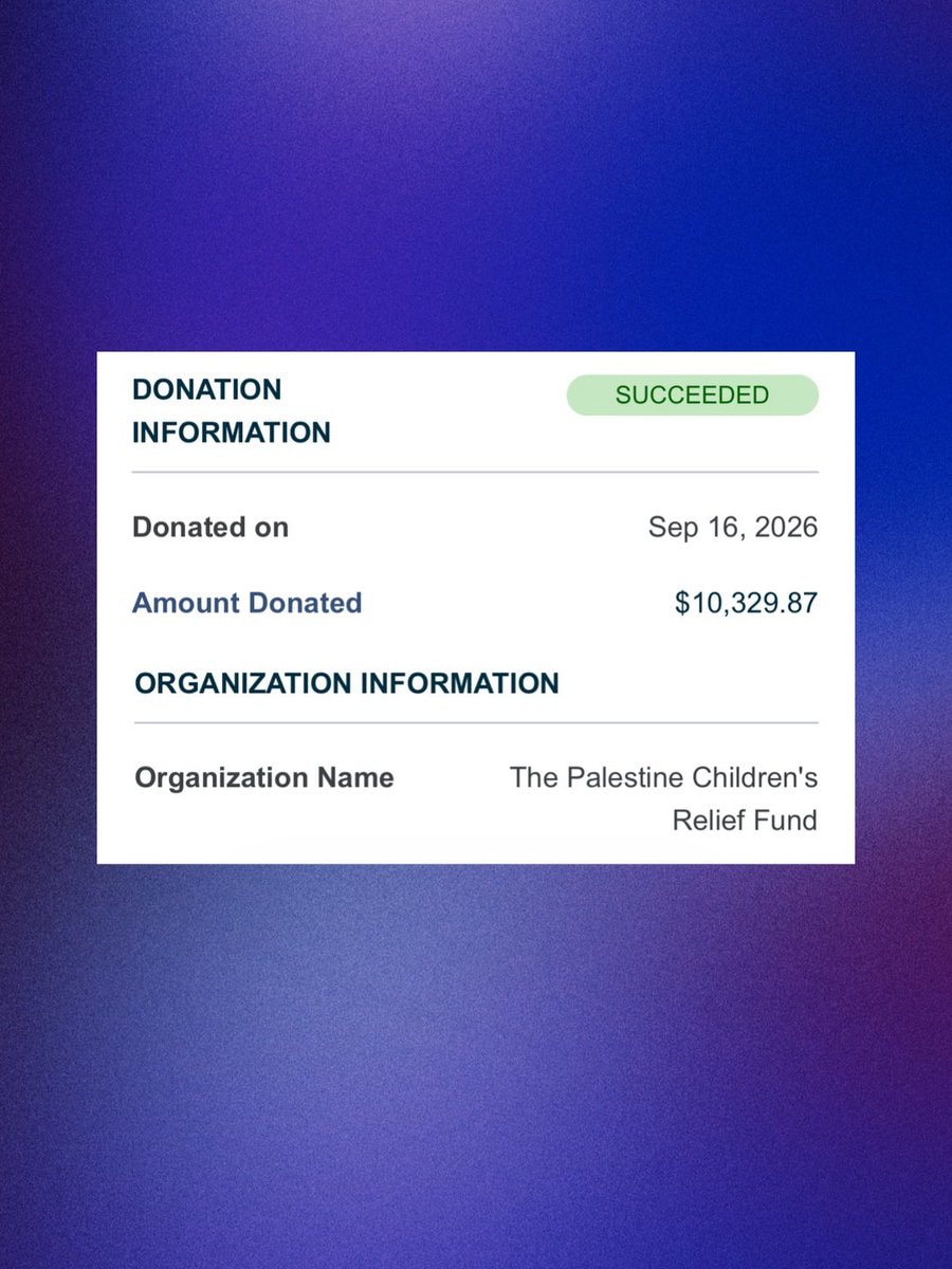 Macklemore Palestine donation (photo 2 of 2)