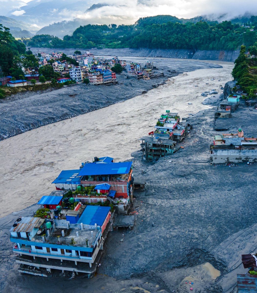 Nepal China border floods