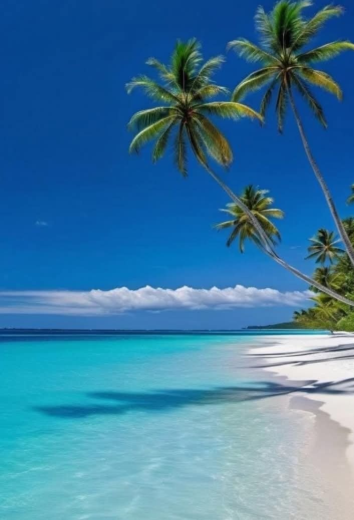 Maldives beach scene
