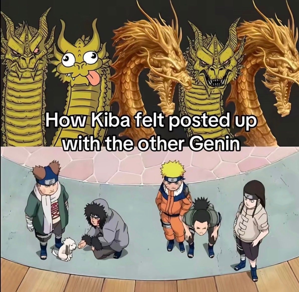 Kiba and the other Genin
