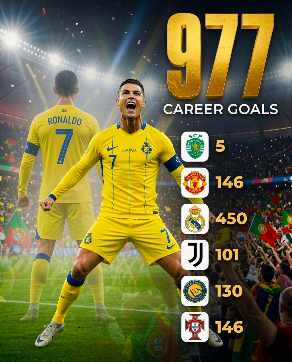 Cristiano Ronaldo 977 Career Goals Cristiano Ronaldo 977 Career Goals