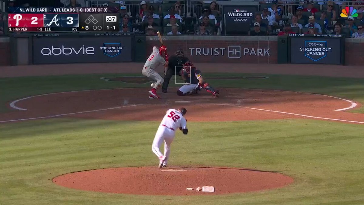 Harper Schwarber tie game Braves