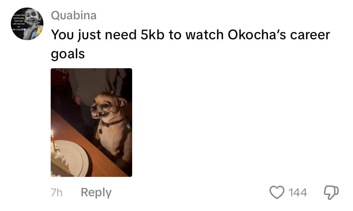 Okocha career goals dog and cake Okocha career goals dog and cake