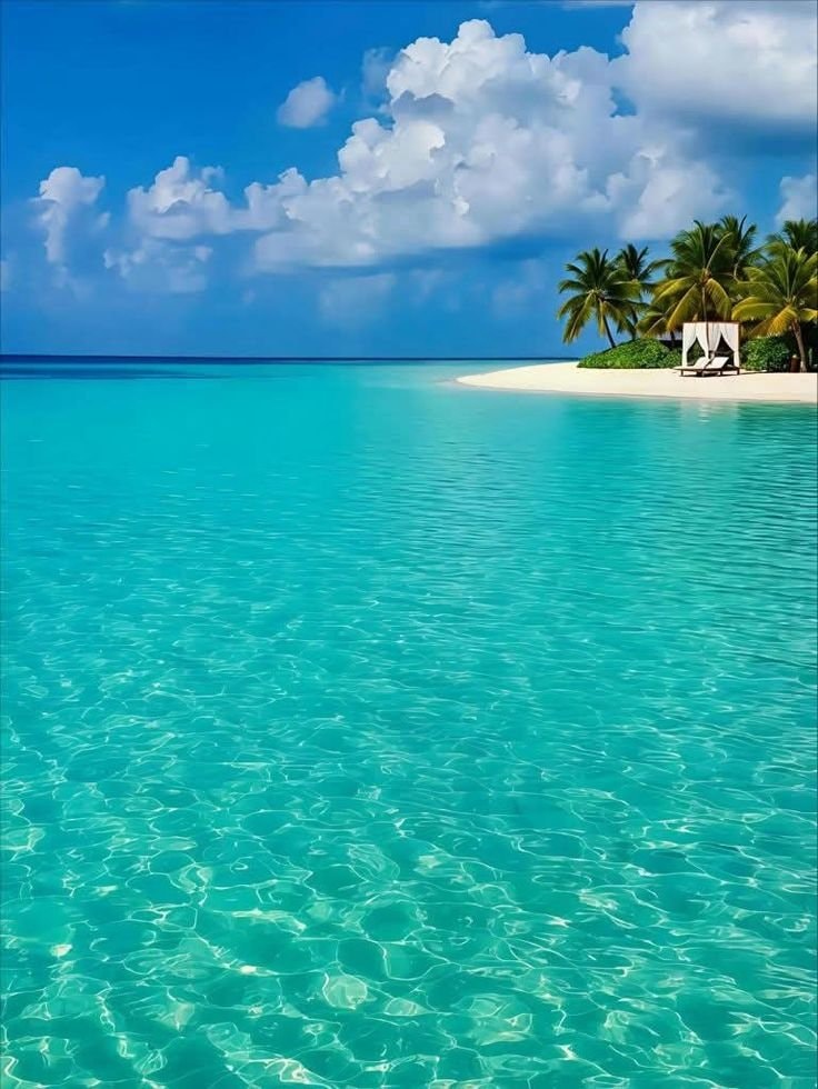 Maldives beach scene
