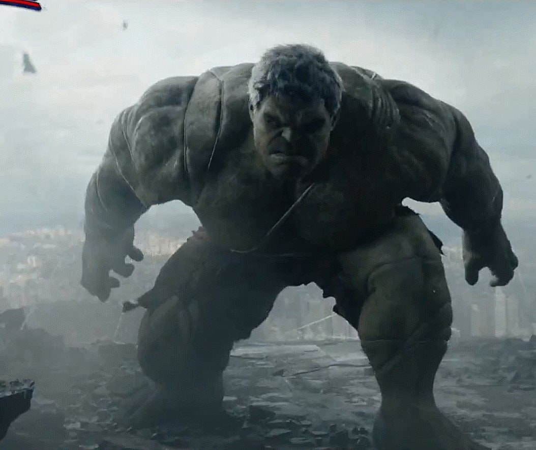 Hulk angry stance