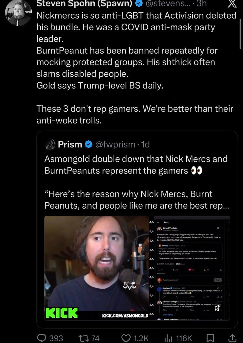 Steven Spohn on Nickmercs BurntPeanut Asmongold