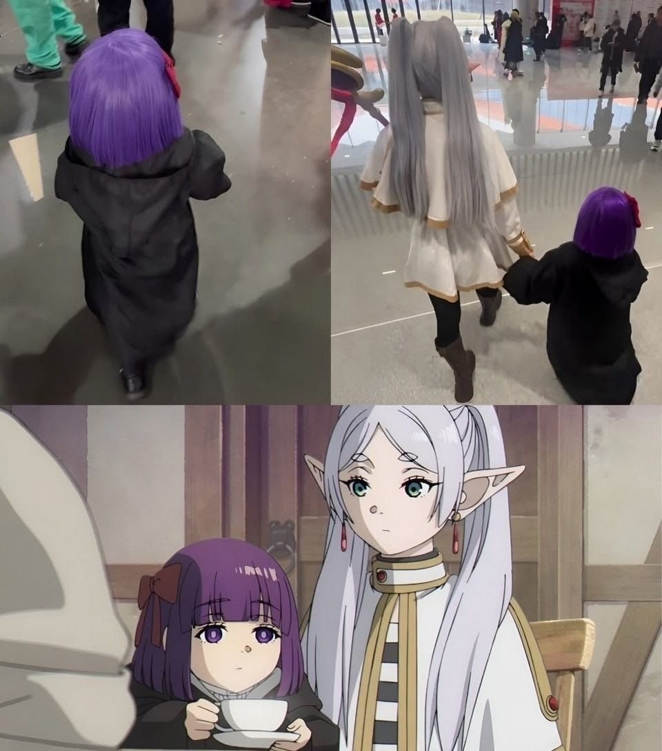 Frieren and Fern cosplay irl