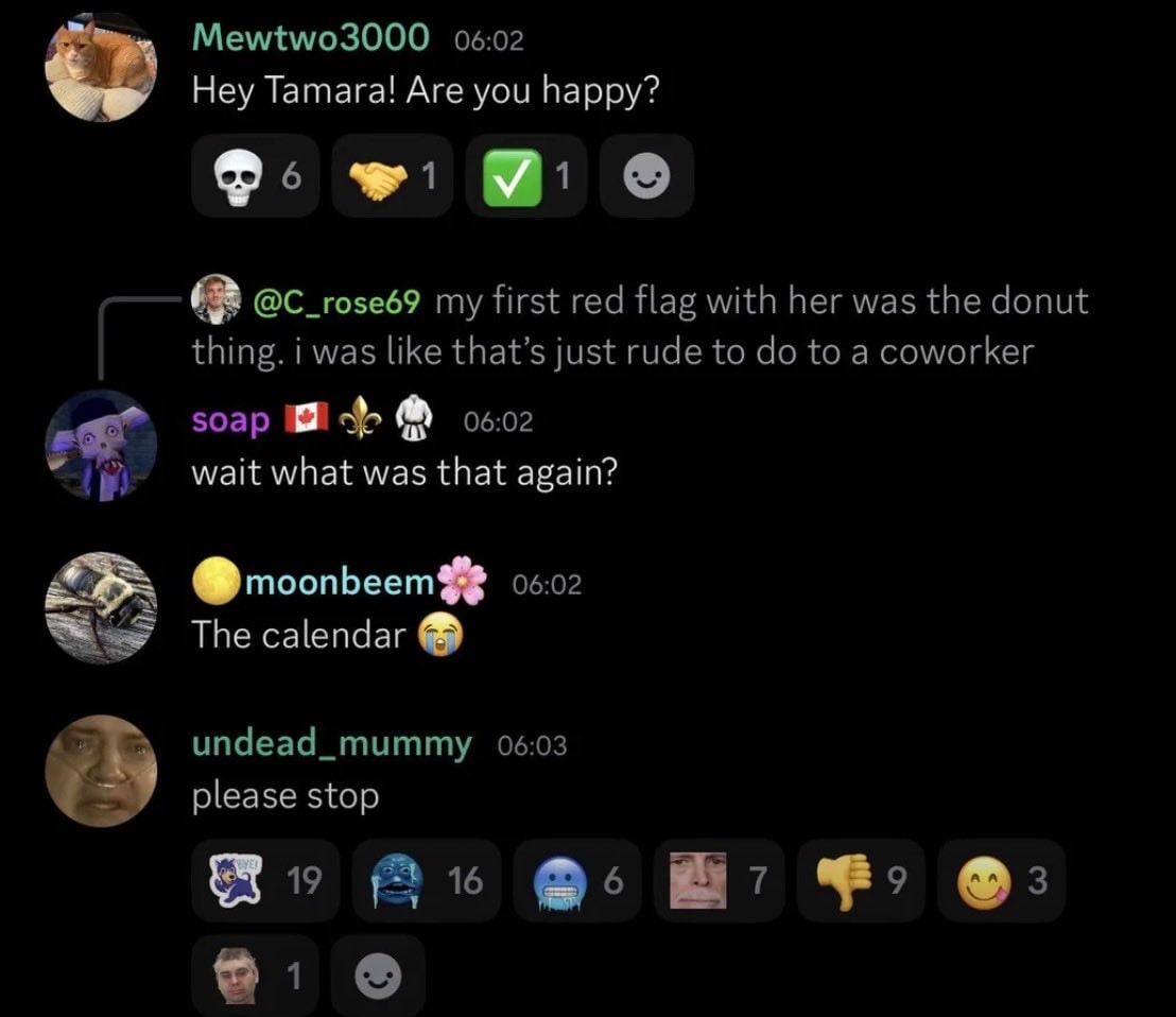 Tamara in the H3 Discord