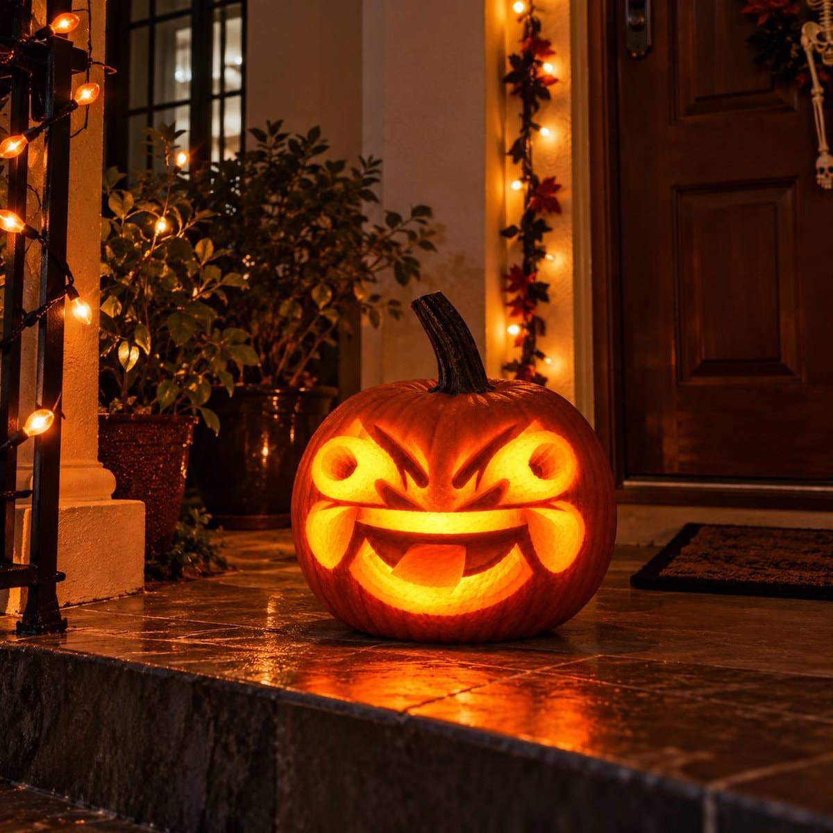 carved jack-o-lantern
