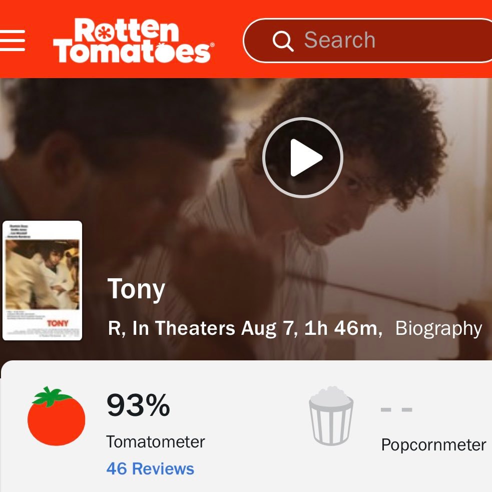 Matt Johnson TONY 93% Rotten Tomatoes (photo 1 of 2)