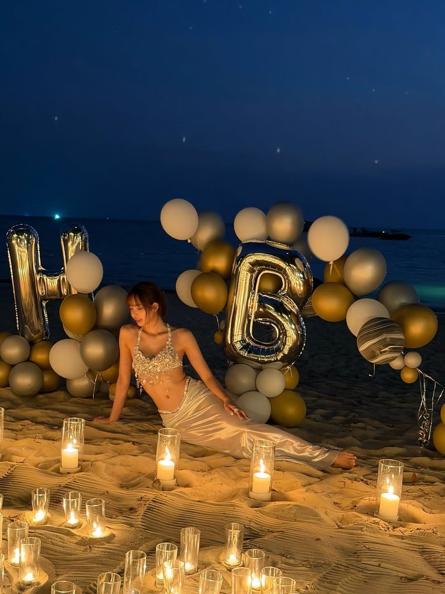 LISA celebrating her final 20s birthday at beach party (photo 2 of 3)