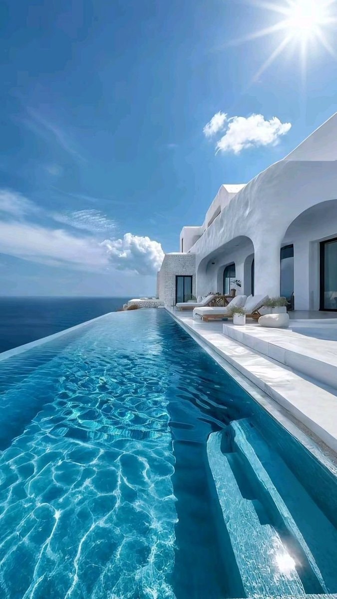 Santorini Greece infinity pool Santorini Greece infinity pool