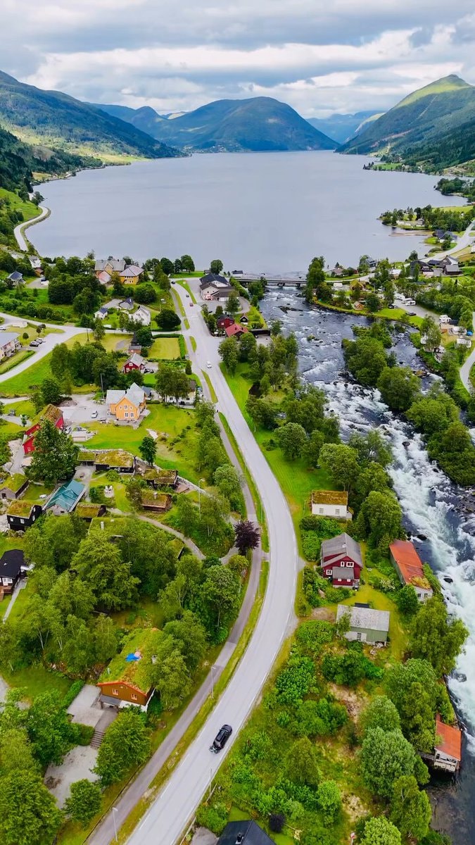 Vassenden Norway aerial view