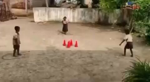 Three cones game invented by tired mom