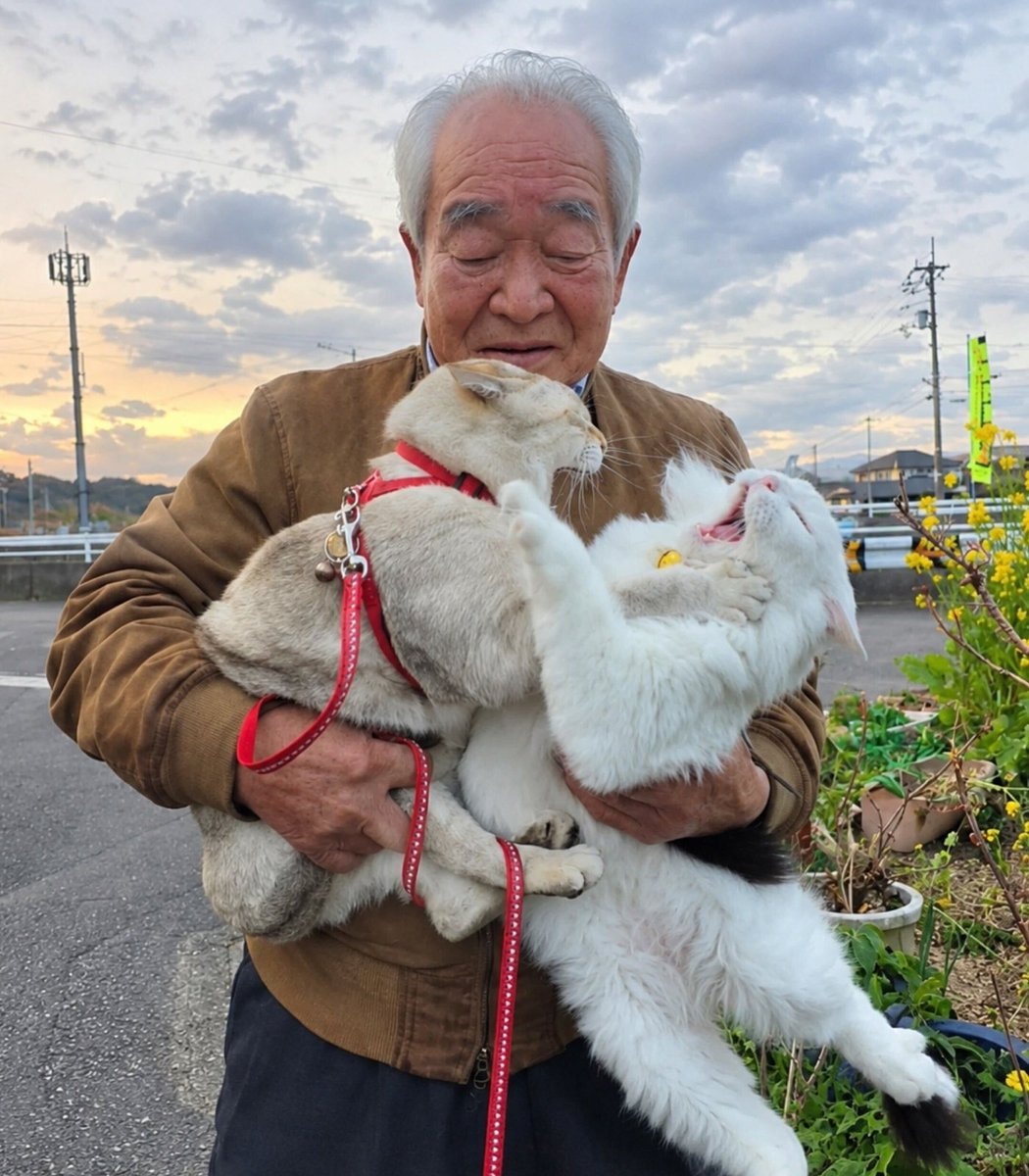 Japanese grandad cats Chouchou Miko (photo 3 of 4)