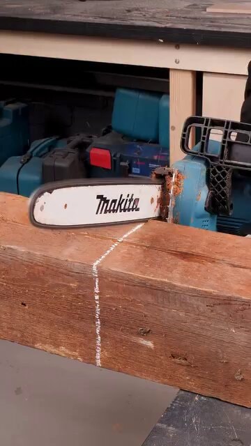 Makita chainsaw log to table