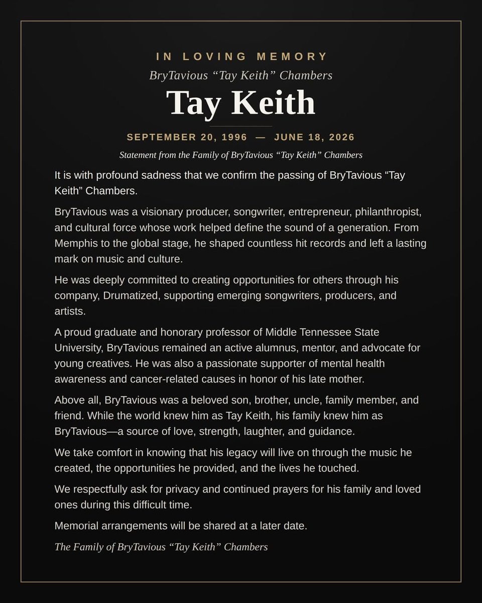 Tay Keith tribute (photo 2 of 2)