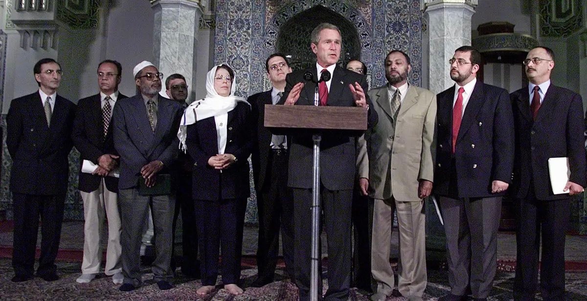 Bush mosque visit after September 11