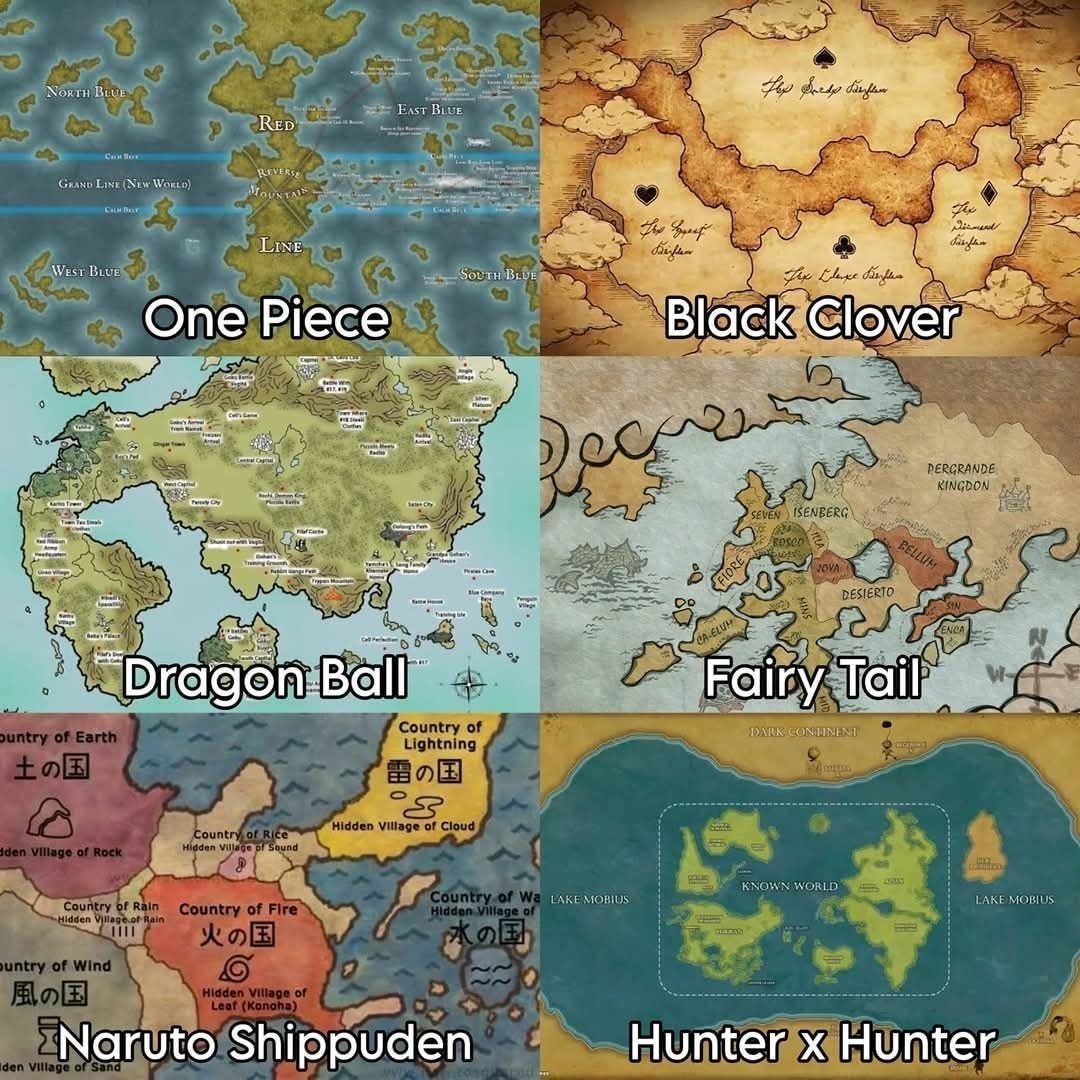 Anime fantasy world maps