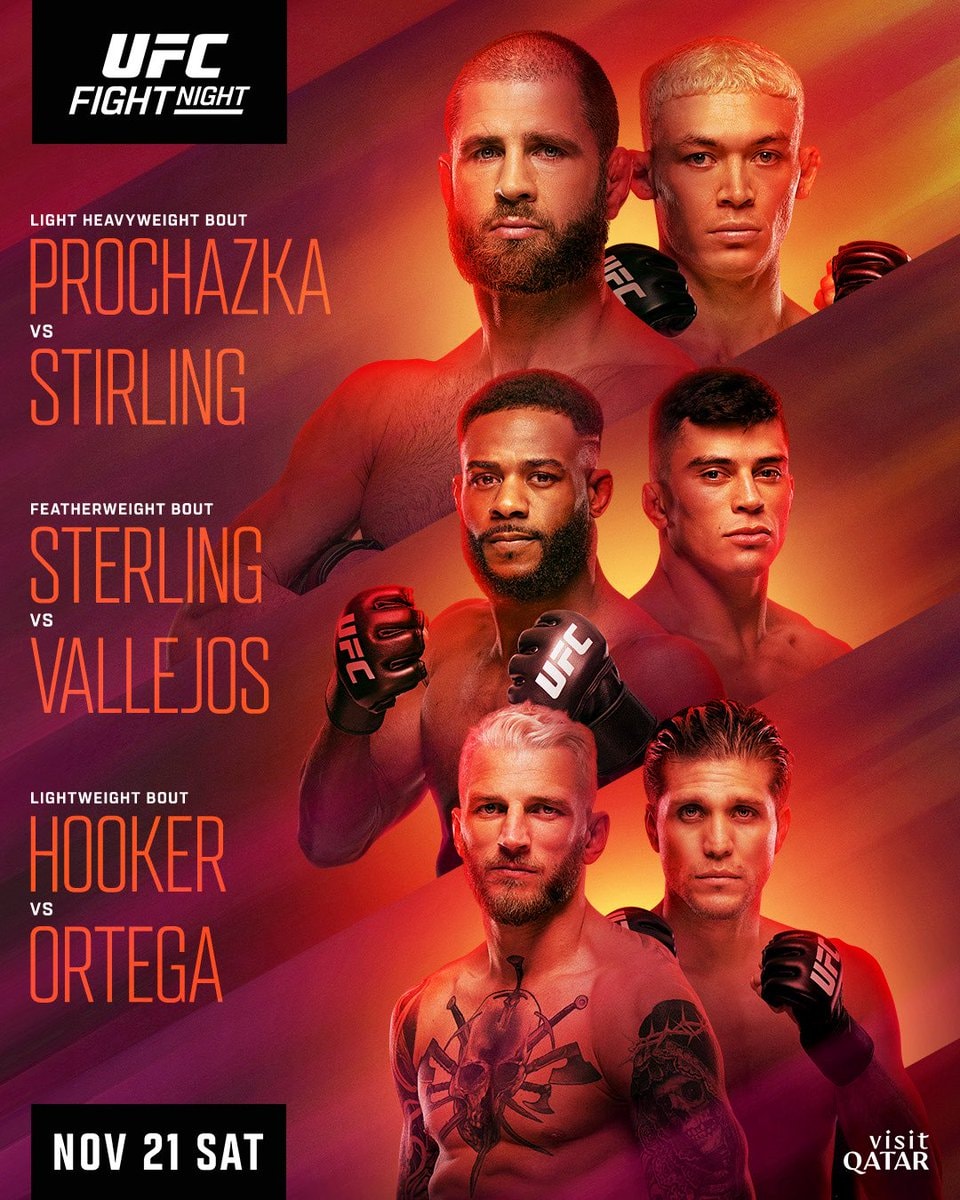 UFC Qatar official fight poster UFC Qatar official fight poster