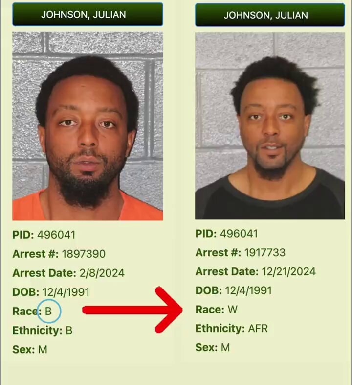 Julian Johnson mugshots