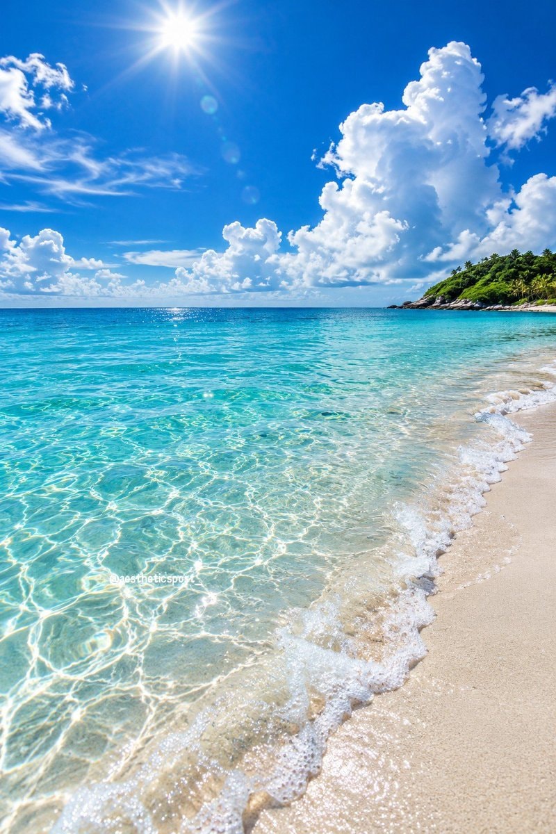 serene beach scene