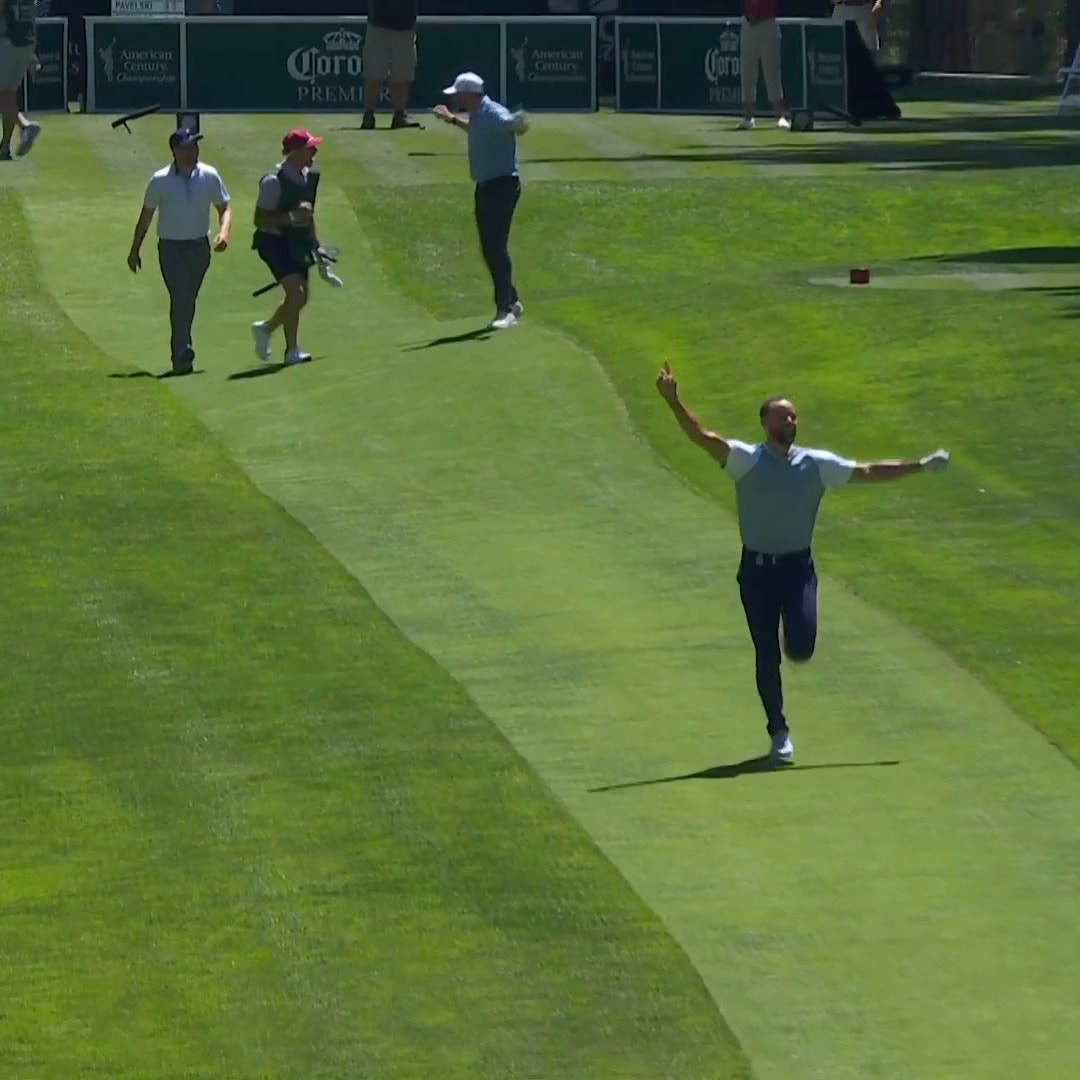 Steph Curry hole-in-one reaction