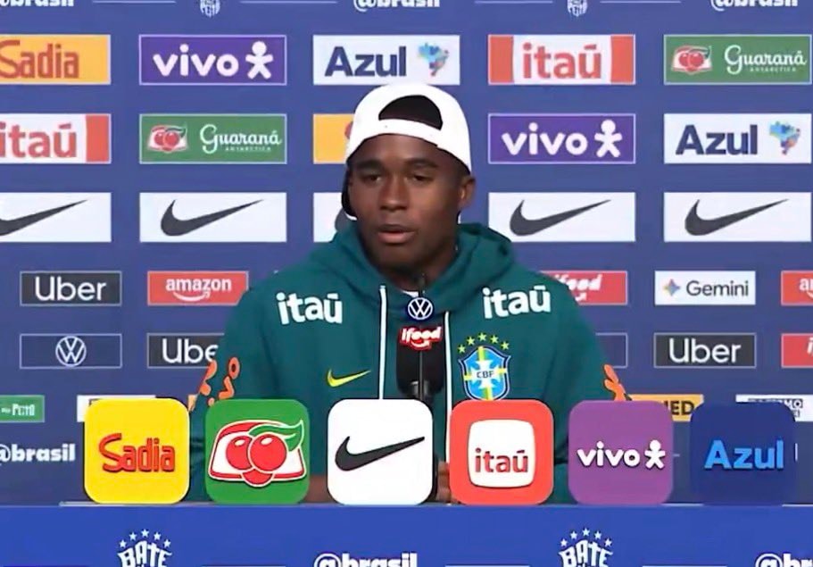Endrick press conference Brazil Endrick press conference Brazil