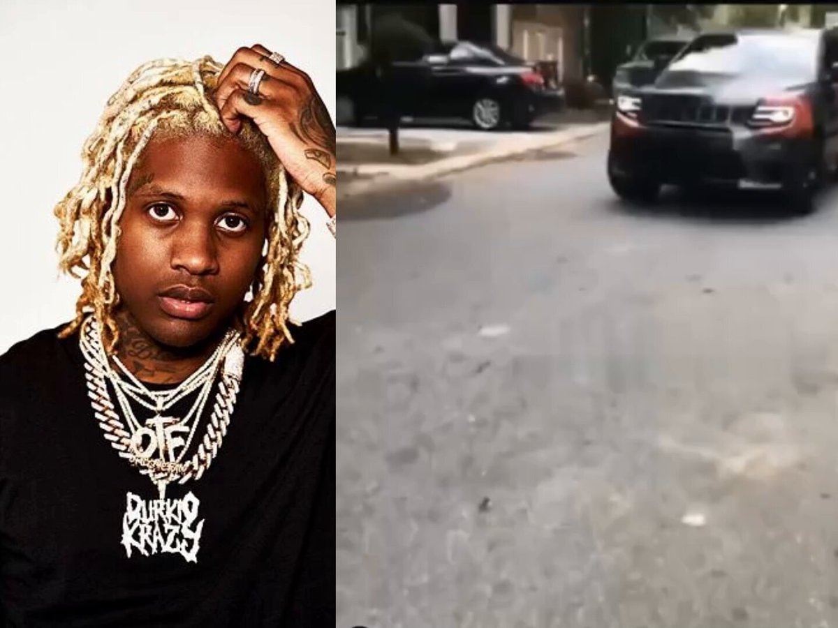 Lil Durk driving the '300' Trackhawk