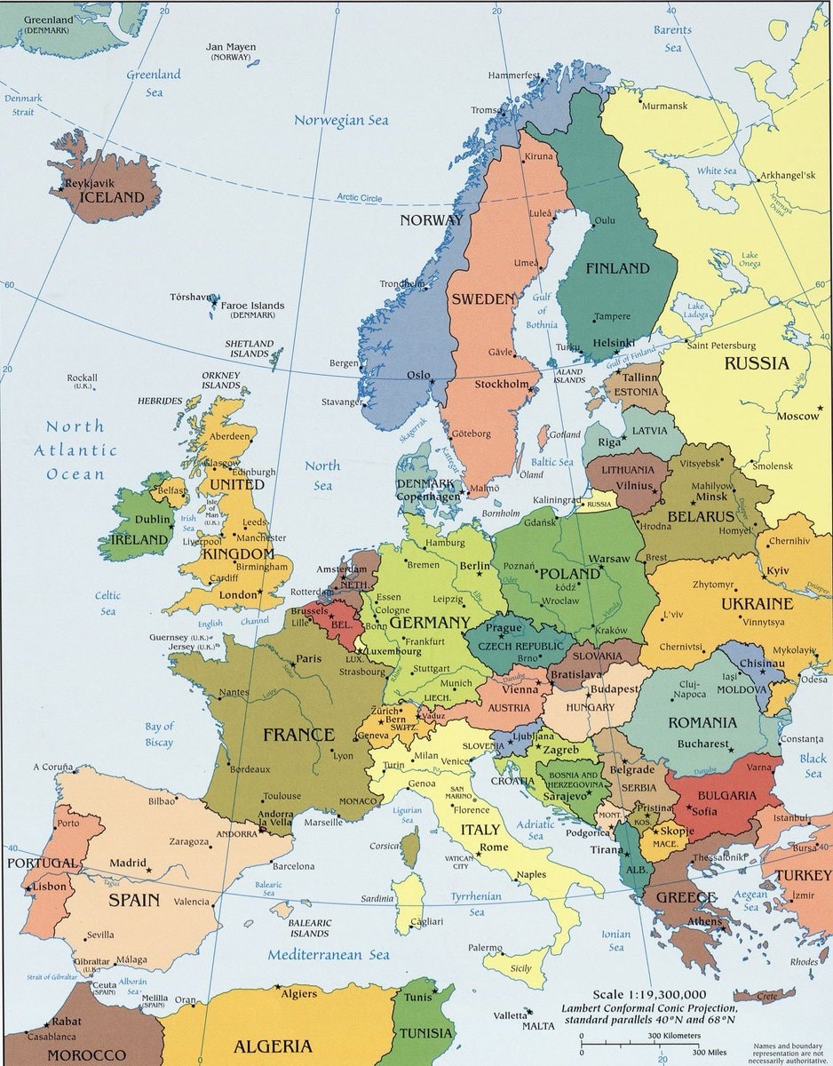 Least favorite country in Europe map