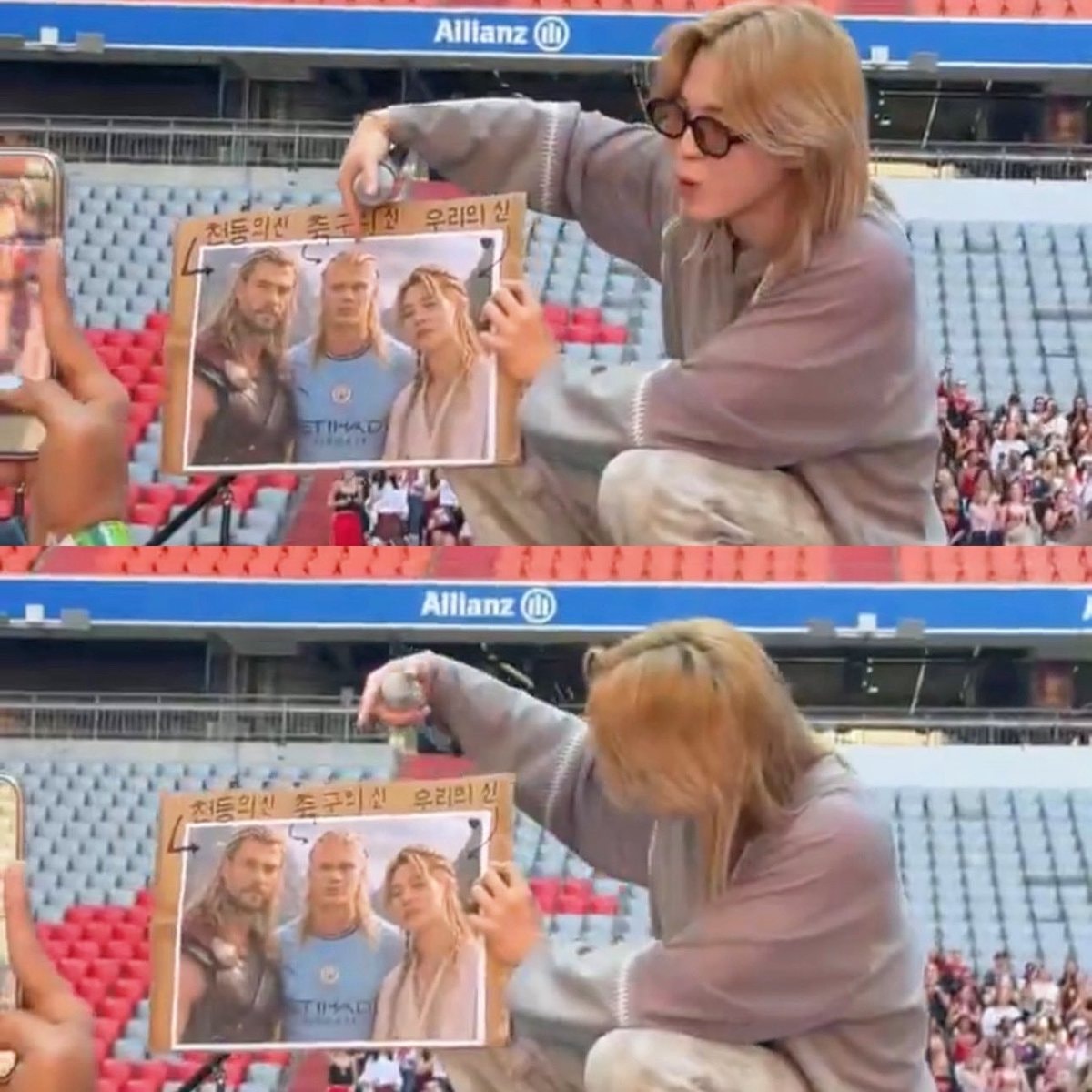 Jimin Haaland Thor banner 😭😂