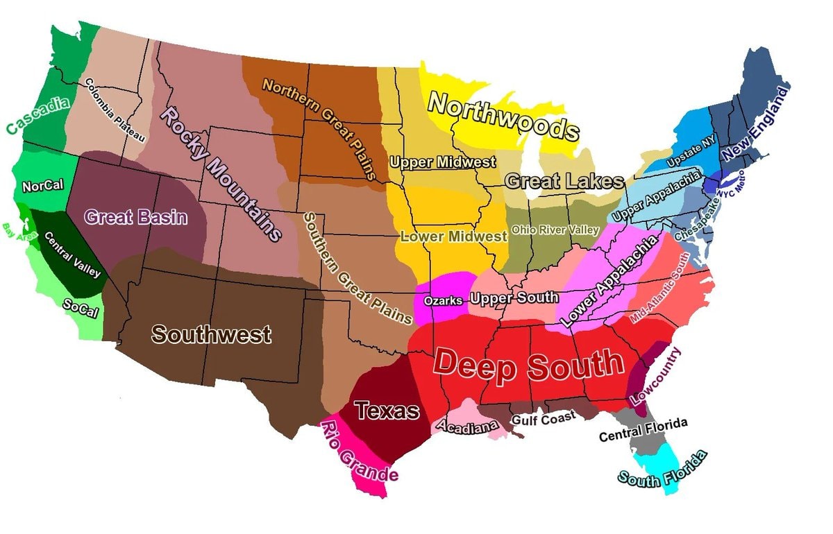 Cultural Regions of the USA Cultural Regions of the USA