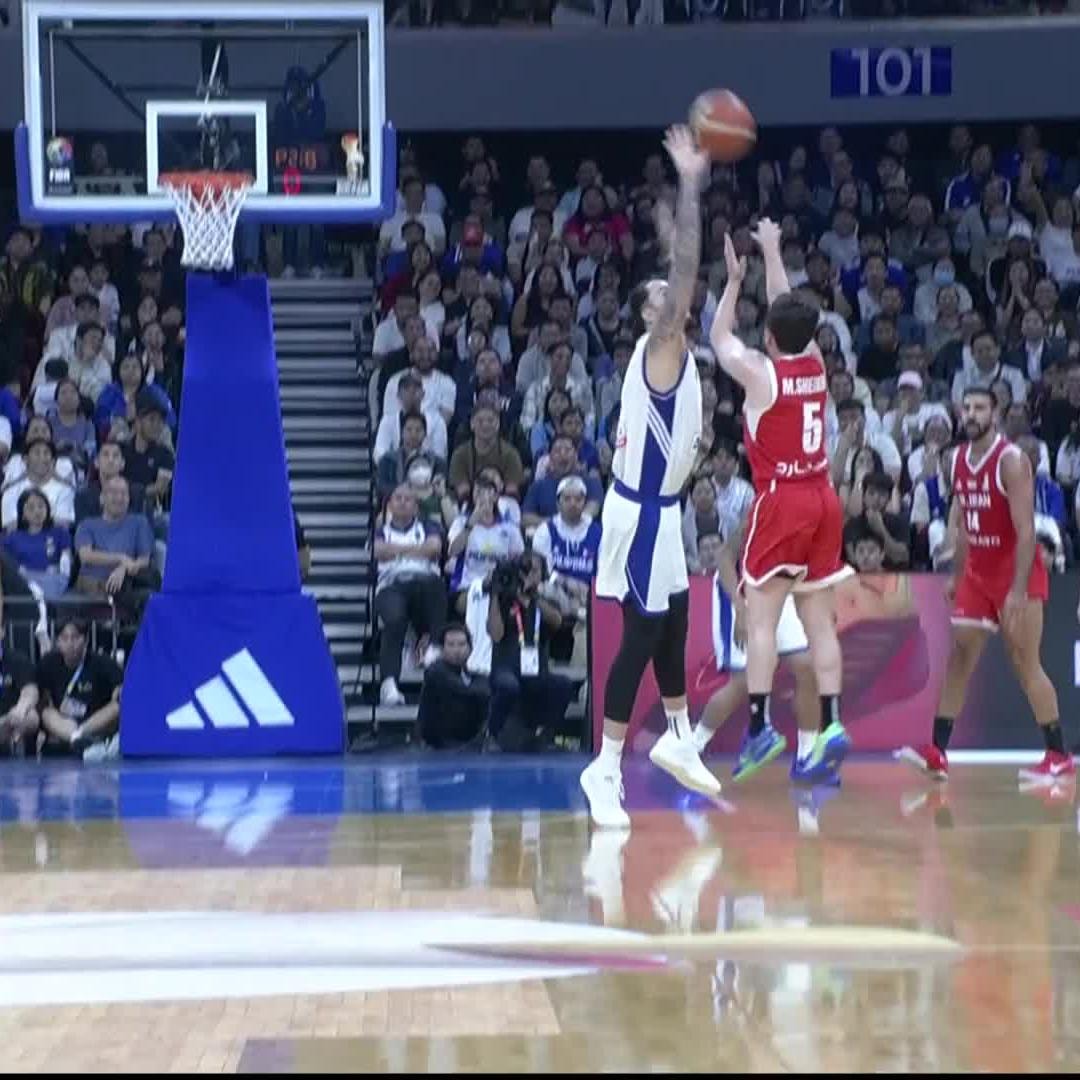 Mobin Sheikhi 3-pointer vs Kai Sotto