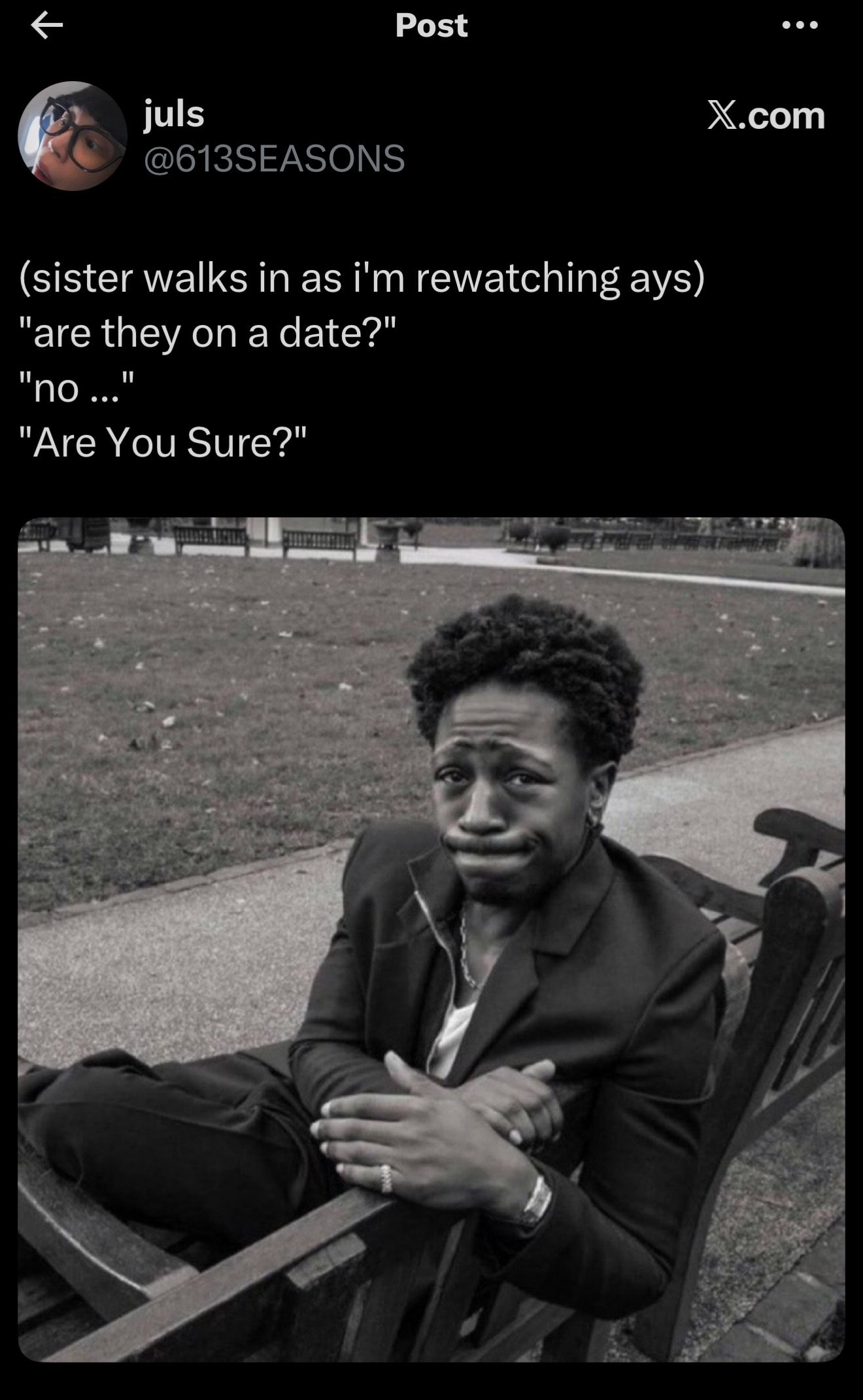 juls @613SEASONS date reaction