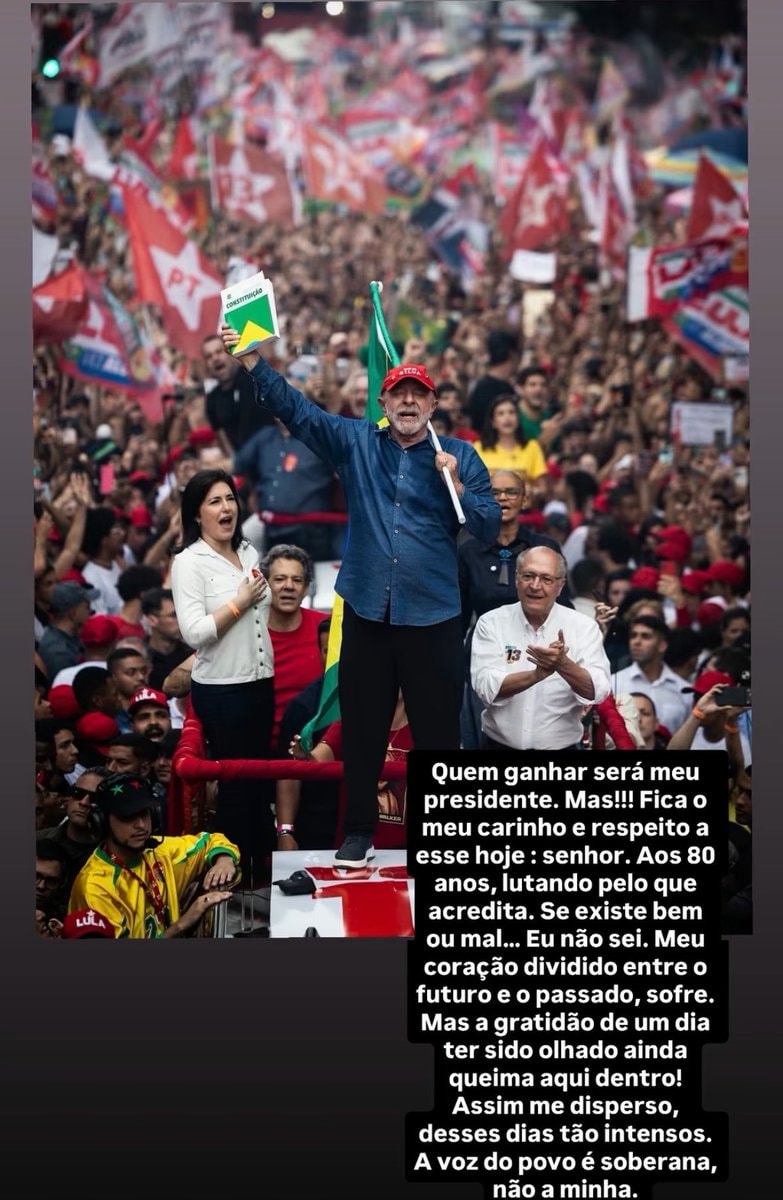 Carlinhos praises Lula in final story (photo 2 of 2) Carlinhos praises Lula in final story (photo 2 of 2)
