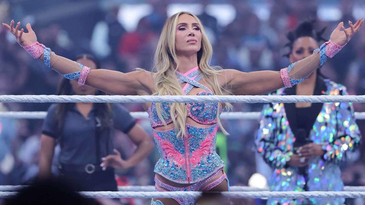 Layla on Charlotte Flair and Rhea Ripley (photo 2 of 2)