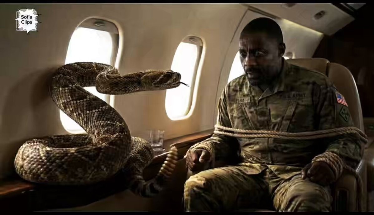 Idris Elba combat veteran crashing jet