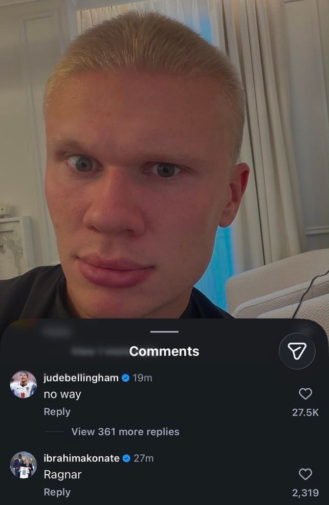 Erling Haaland hairstyle reactions