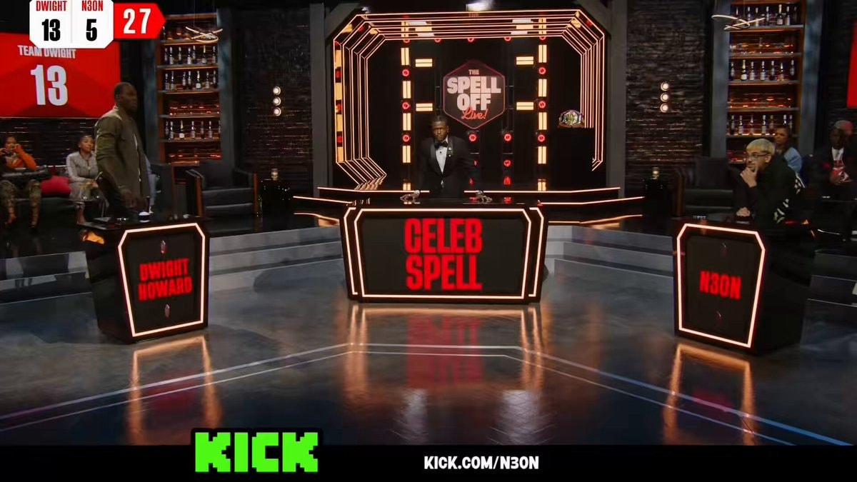 N3on beats Dwight Howard at CELEB SPELL