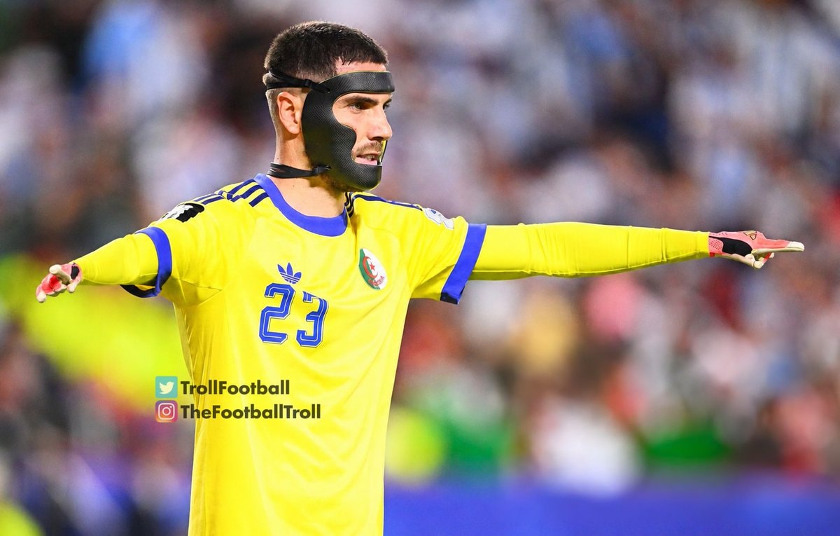 Luca Zidane Algeria goalkeeper face mask