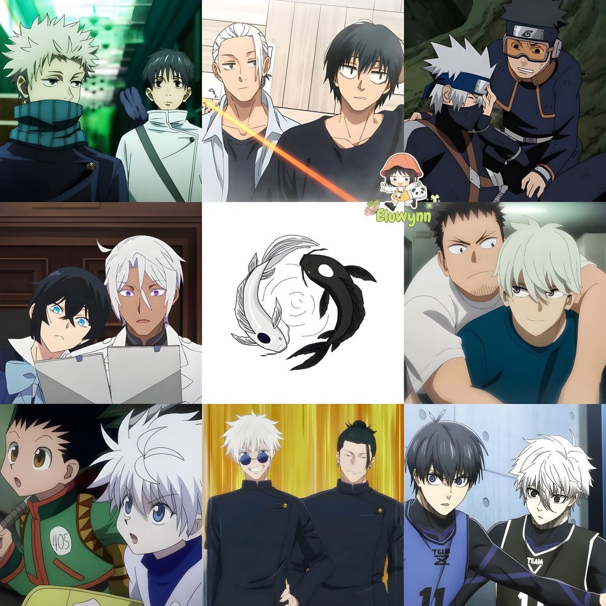 Anime collage Jujutsu Kaisen Hunter x Hunter Blue Lock