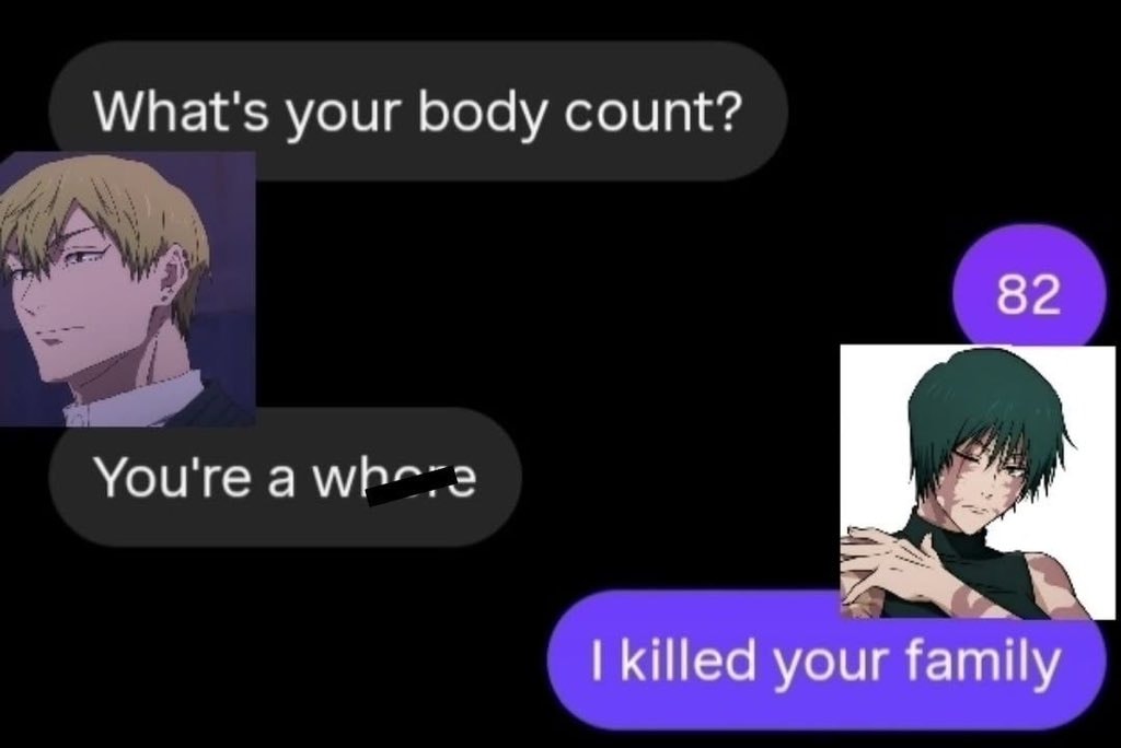 dark text message exchange