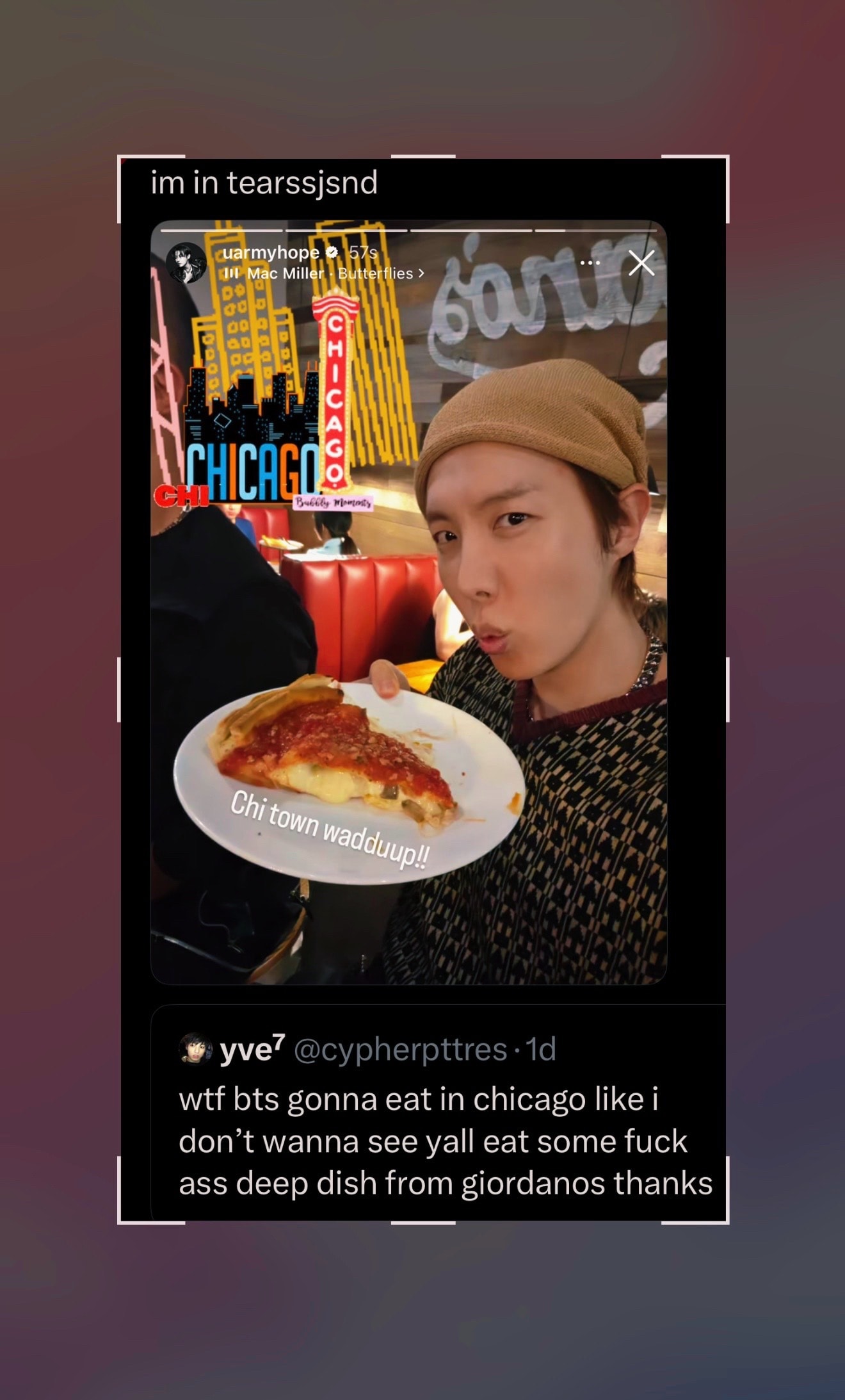 pizza slice reaction