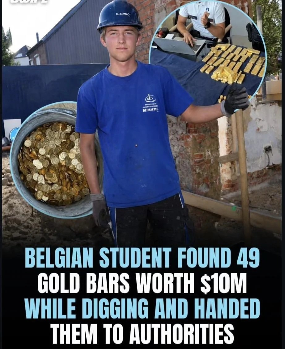 Belgian student found 49 gold bars Belgian student found 49 gold bars