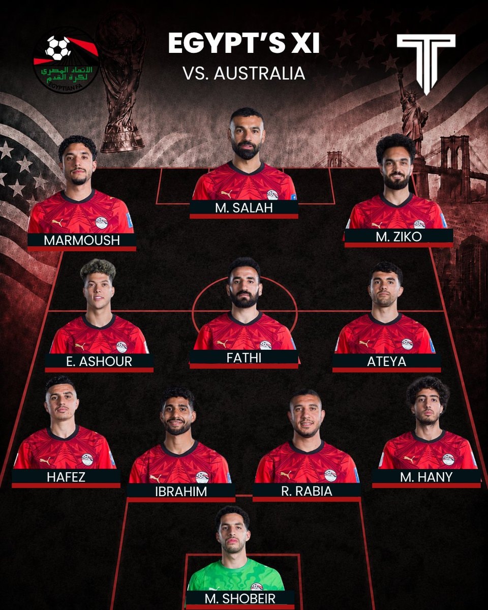 Egypt XI vs Australia lineup