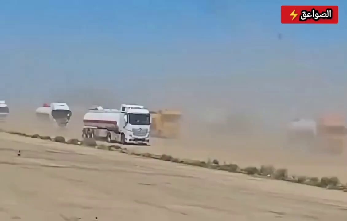 Syria to Iraq fuel convoy Syria to Iraq fuel convoy