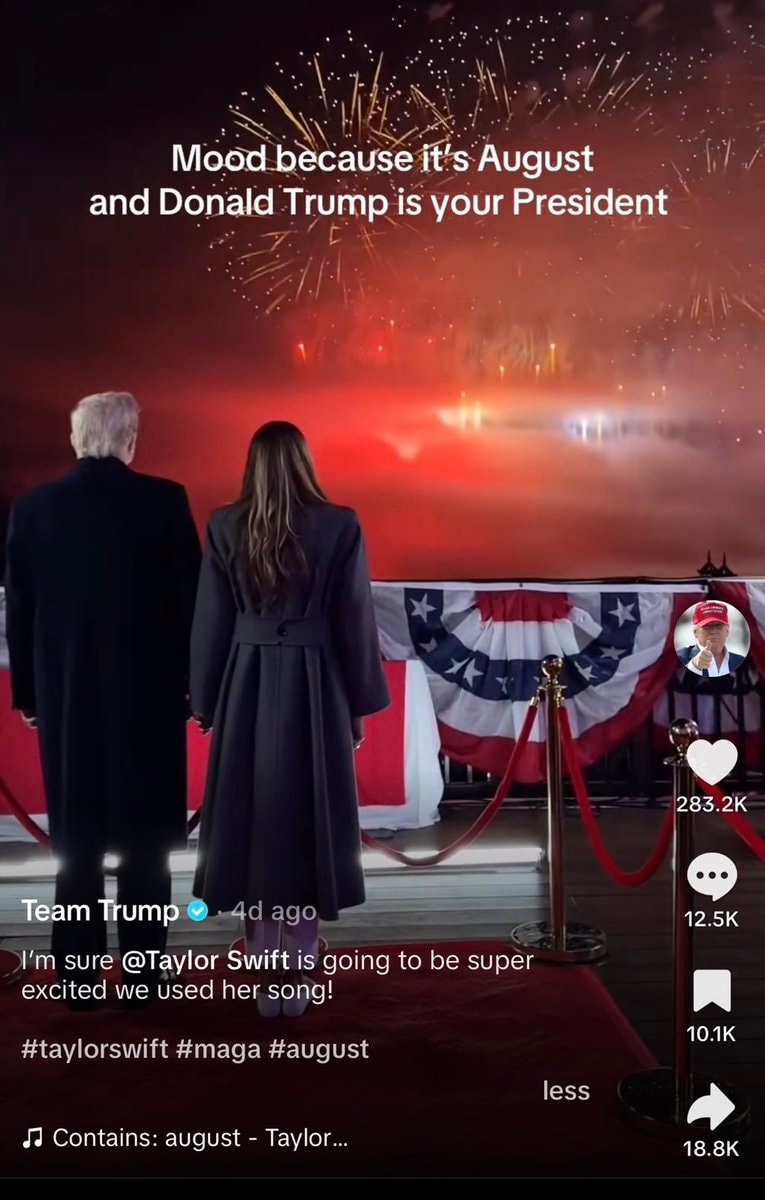 Trump campaign August TikTok