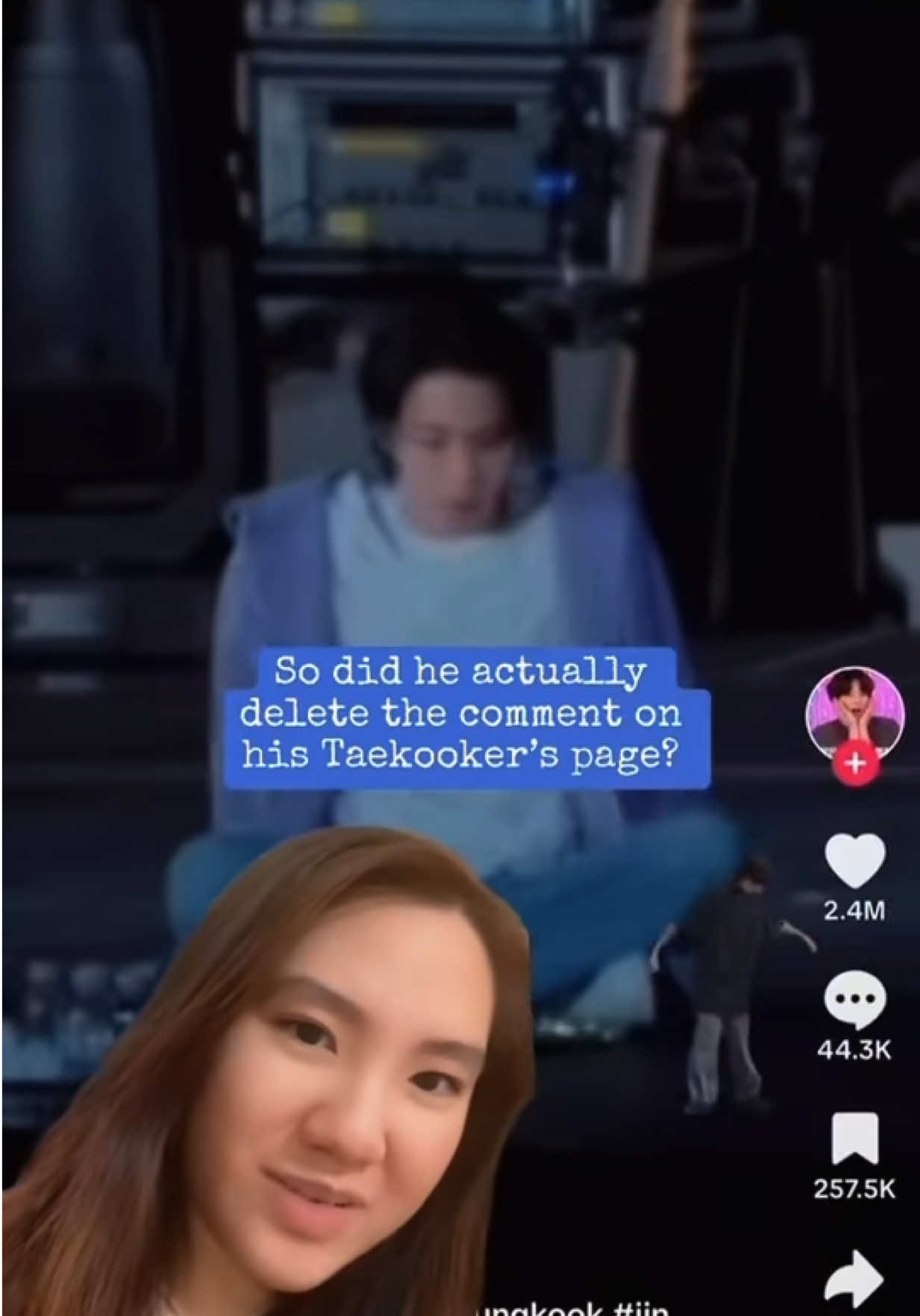 Jin and Jungkook deleted Tkkr comment