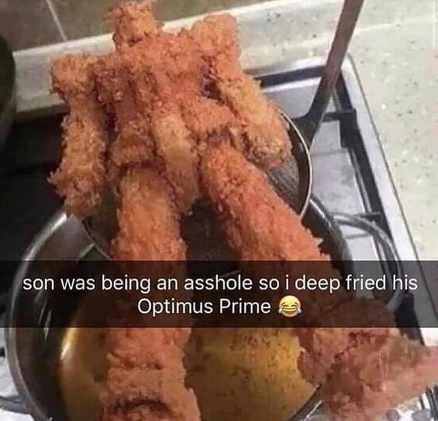 Deep fried Optimus Prime
